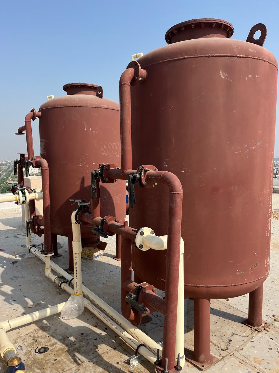MS sand filter and water softener plant